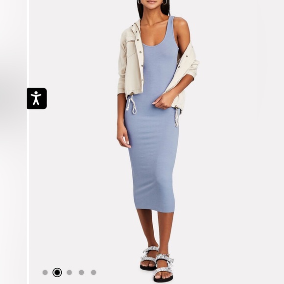 Enza Costa Dresses & Skirts - Enza Costa Ribbed Knit Tank Midi Dress Size M